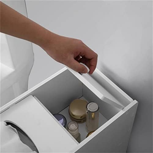 LIRUXUN PVC ריהוט ארון שירותים צר אמבטיה [20 * 40 * 65 סמ] ארון אמבטיה מדף פינתי מדף שונות מתלה לאחסון ריהוט